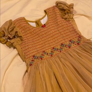 German folk dress with embroidery and mesh